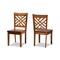 Wholesale Interiors Baxton Studio Caron Modern and Contemporary Transitional Walnut Brown Finished Wood 2-Piece Dining Chair Set